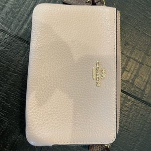 Coach Pink/Brown wristlet